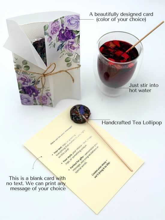 Brew Pop with Beautiful Card “Lilac Flower Meadow" (🔴Minimum order: 10 Brew cards) Bulk discounts available