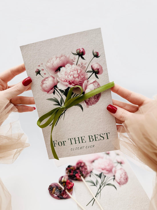 TeaPop “For The Best Client" Tea Heart with Gift Card – Perfect for Salons & Businesses - Sip&