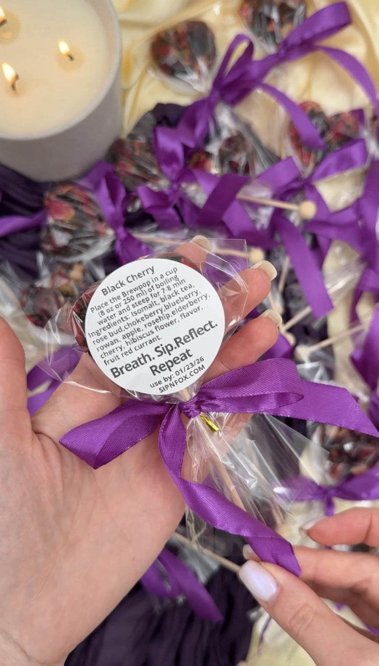 Brew Pop Round Shape Pomegranate with Beautiful Card and Ribbon(🔴Minimum order: 10 Brew cards) Bulk discounts available - Sip&