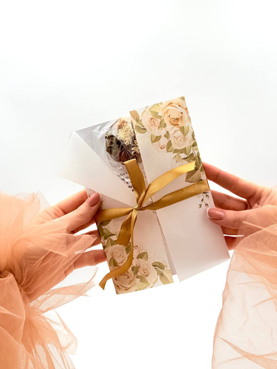 Brew Pop with Beautiful Card “Gold Flower Meadow" (🔴Minimum order: 10 Brew cards) Bulk discounts available