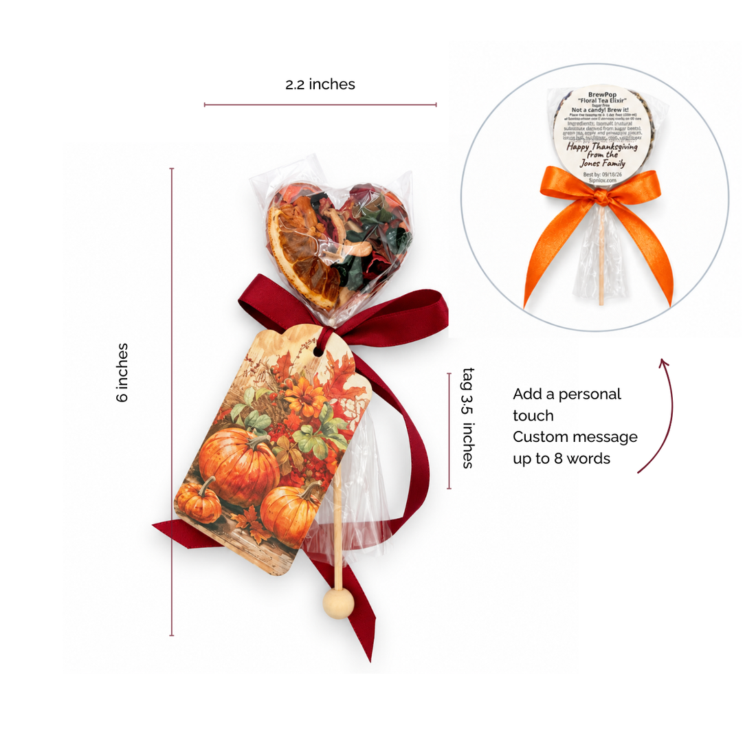 Fall Brew Pop with “Autumn Landscape ” Tag (minimum order 10 pieces) - Sip&