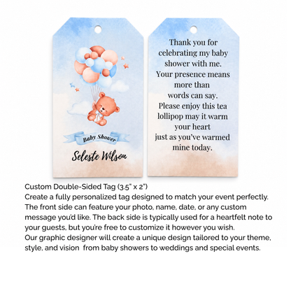 Brew Pops Baby Boy  with a Custom Thank you tag (minimum order 25 pieces) - Sip&