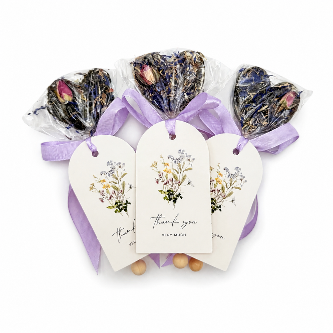 Brew Pop – Wildflowers tag and custom ribbon - 10 colors available (minimum order 25 pieces) - Sip&