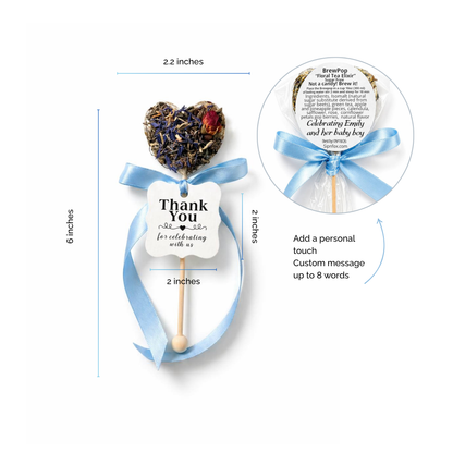 BrewPop  Favors – Baby Boy Thank You Tag (minimum order 25 pieces) - Sip&