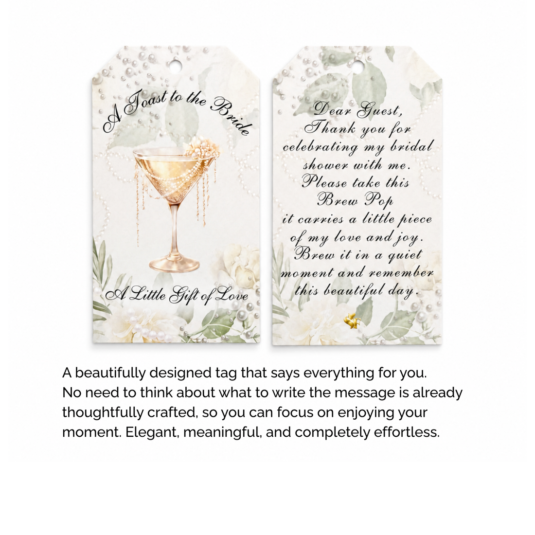 Brew Pop – Effortless Bridal Favor (minimum order 25 pieces) - Sip&