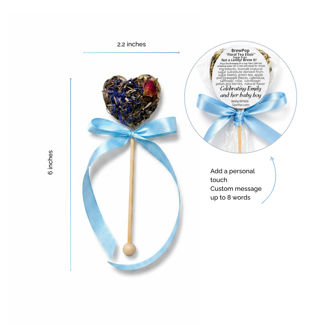 BrewPop Baby Boy Blue Ribbon Favor (minimum order 25 pieces) - Sip&