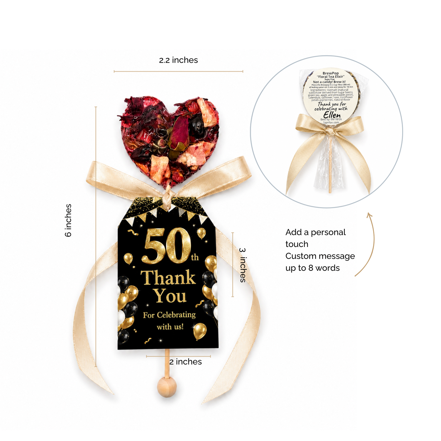 Brew Pops Milestone. Available for Ages 20 to 100 (minimum order 10 pieces)