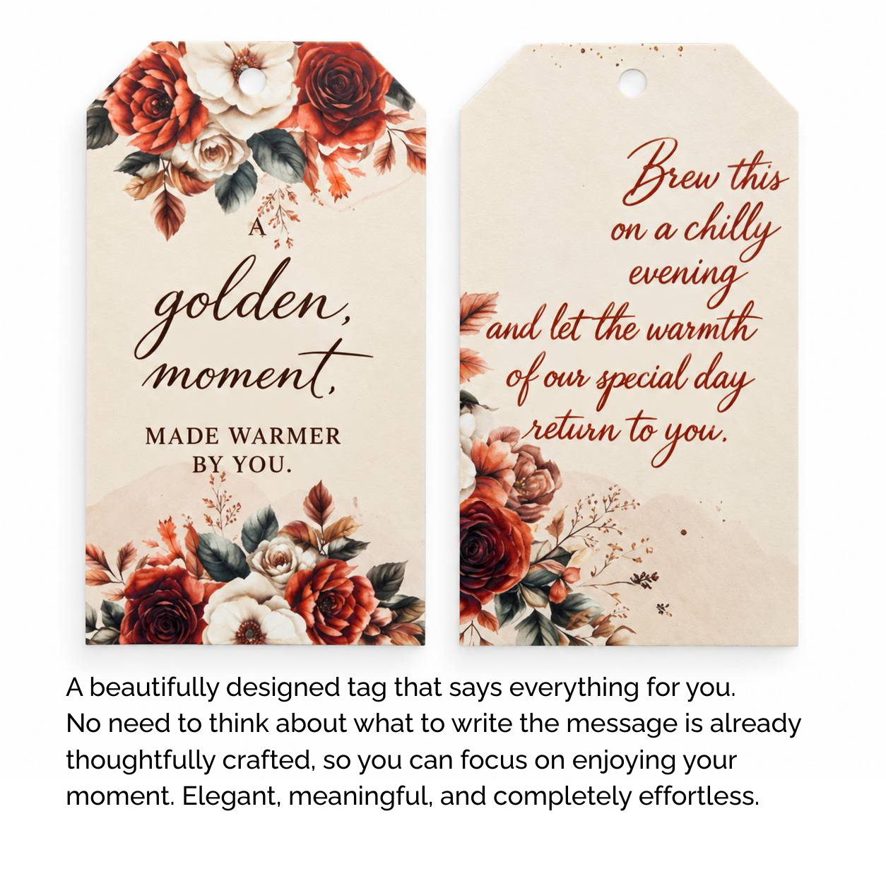 Golden Moment Brew Pop with “Thank You” Tag (minimum order 10 pieces)
