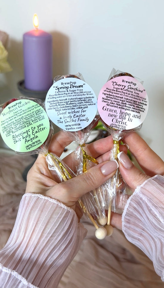 Brew Pop “Easter Dream” with Ribbon 🔴Minimum order: 10 Tea Roses - 5% Off for 100+ Pops (applied automatically at checkout)