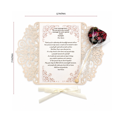 Brew Pop  Blush Pink Lace Keepsake Favor Set (minimum order 10 pieces) - Sip&