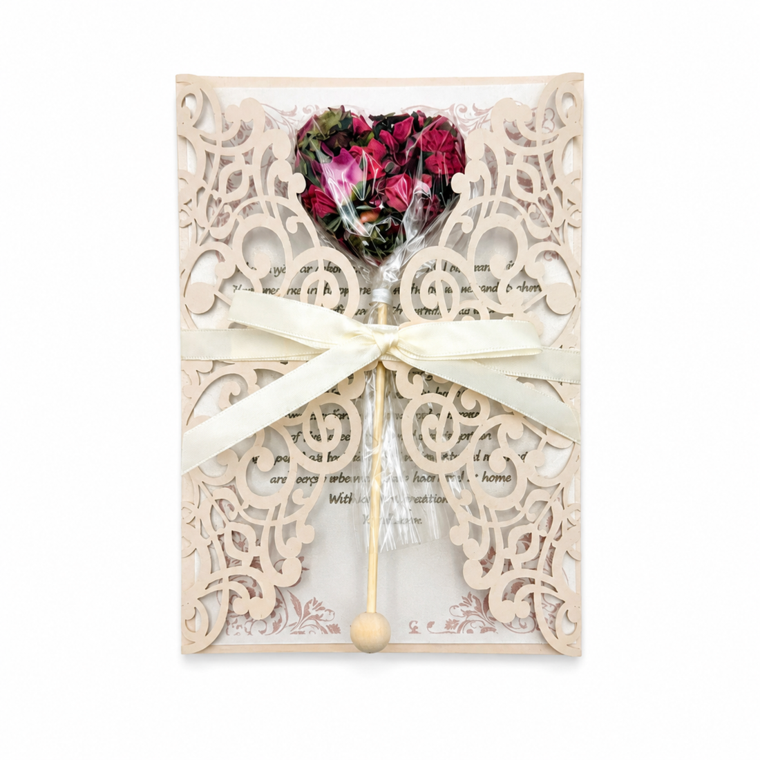 Brew Pop  Blush Pink Lace Keepsake Favor Set (minimum order 10 pieces) - Sip&