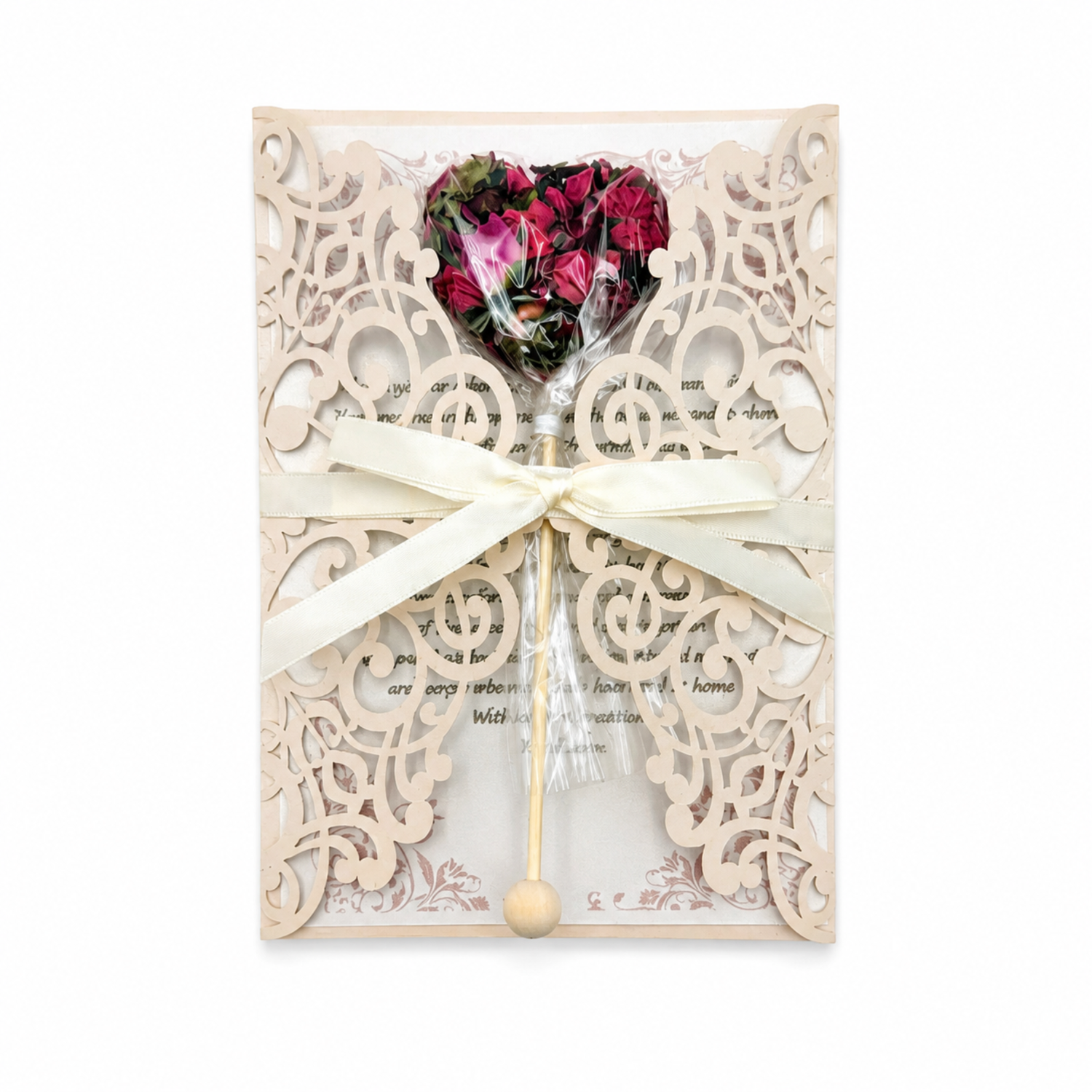 Brew Pop  Blush Pink Lace Keepsake Favor Set (minimum order 10 pieces) - Sip&