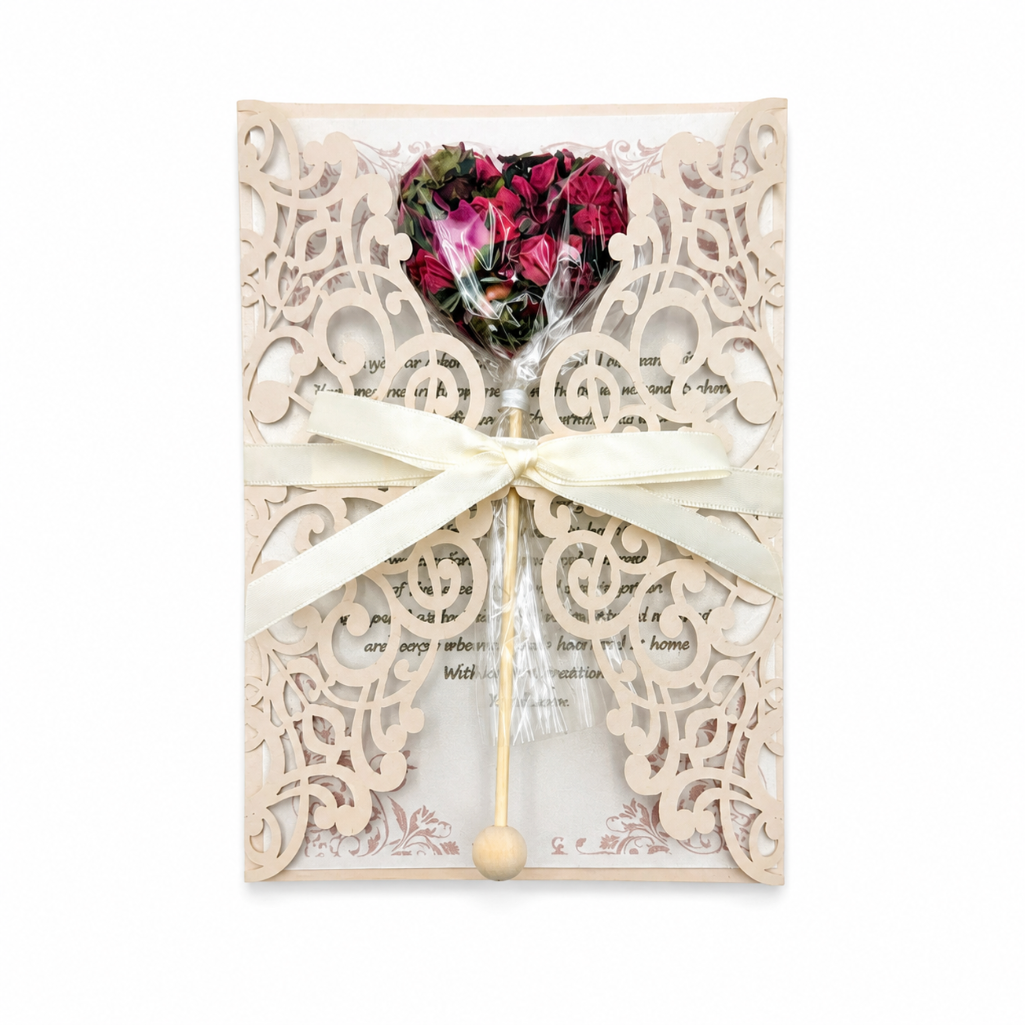 Brew Pop  Blush Pink Lace Keepsake Favor Set (minimum order 10 pieces) - Sip&