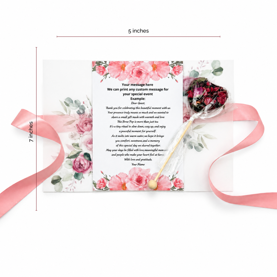 Brew Pop Favors –Love in Bloom Card Set (minimum order 10 pieces) - Sip&