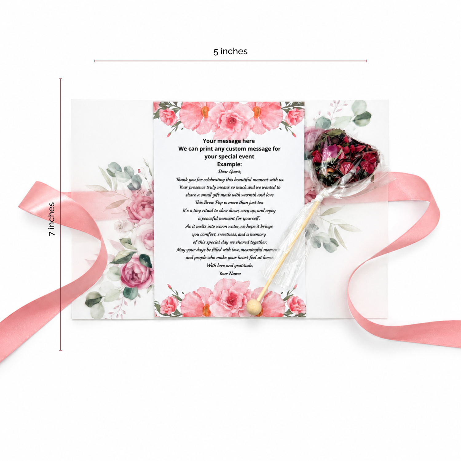 Brew Pop Favors –Love in Bloom Card Set (minimum order 10 pieces) - Sip&