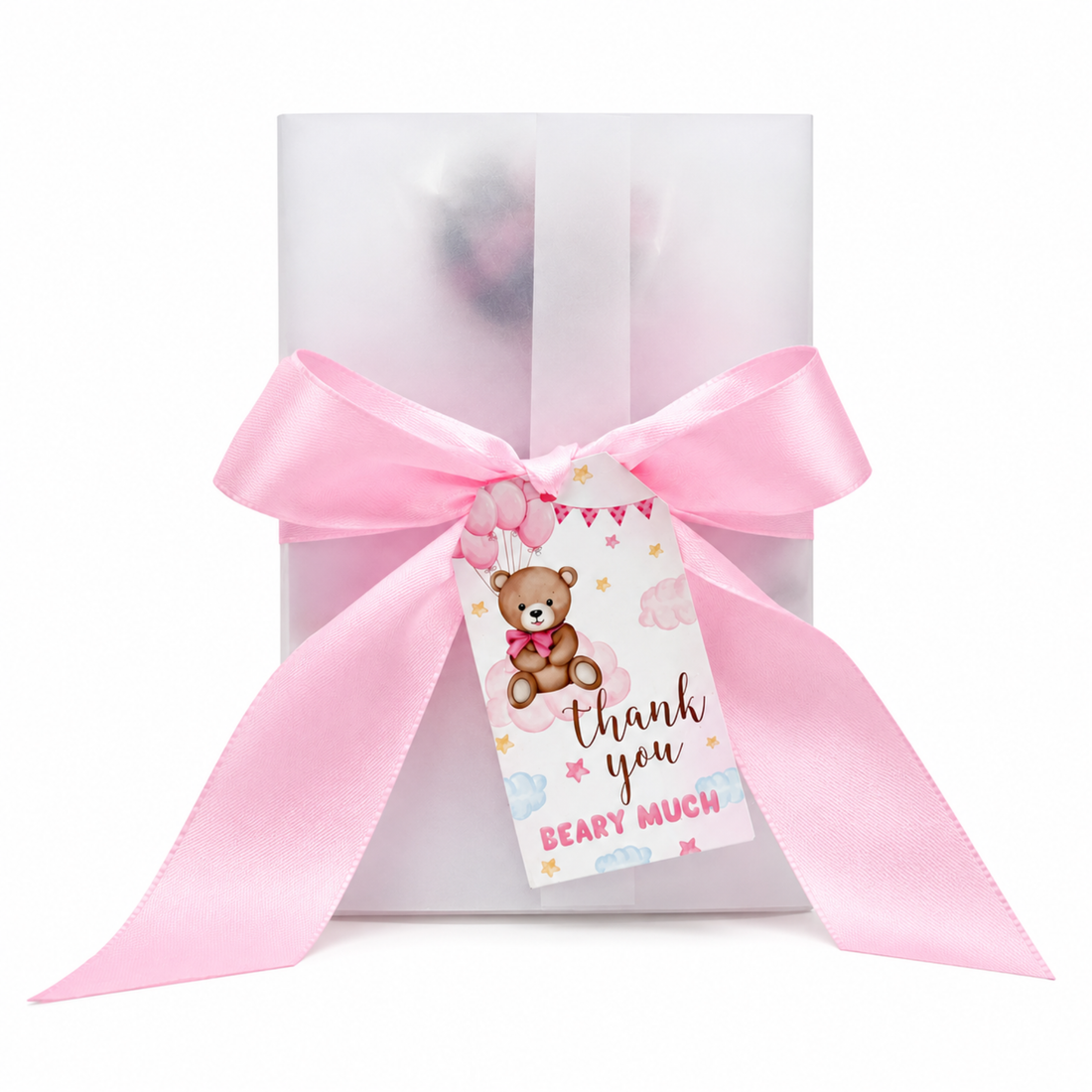 Brew Pop Gentle Teddy Keepsake – Baby Girl Favor (minimum order 10 pieces) - Sip&