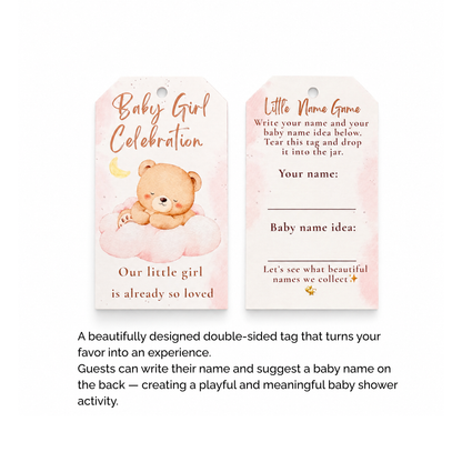 BrewPop Name Game Favor – Baby Girl Edition (minimum order 25 pieces) - Sip&