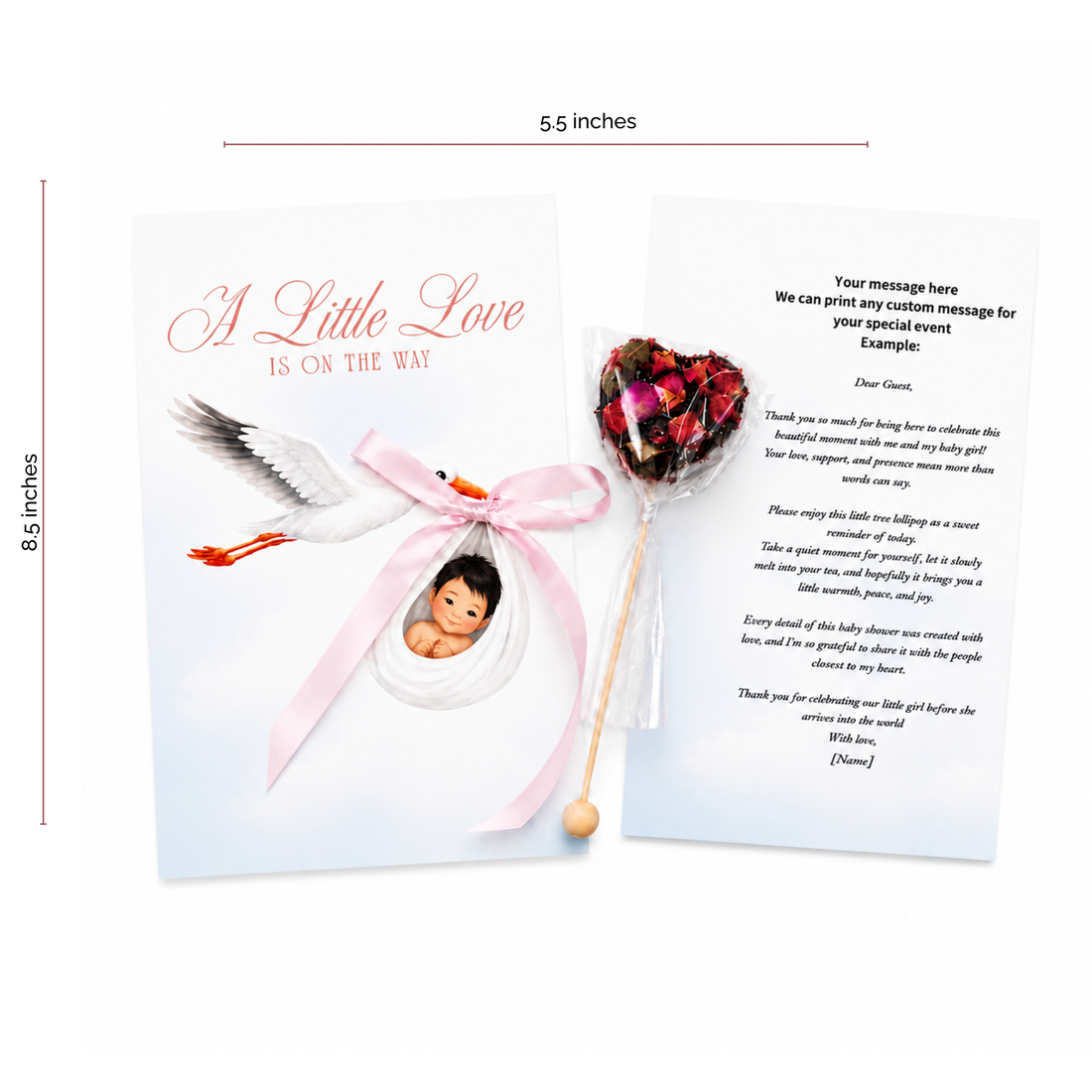 Brew Pop Stork Arrival Keepsake Favor – Baby Girl (minimum order 10 pieces) - Sip&