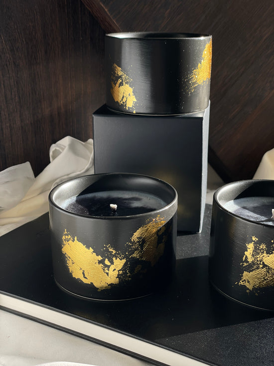 Organic Candle “Noir Flame” - Sip&