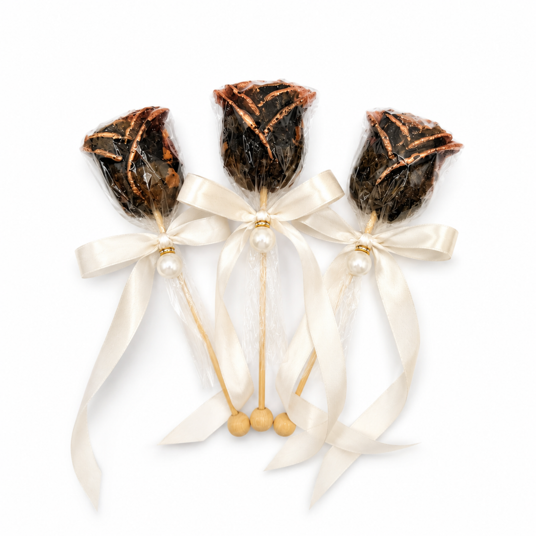 Brew Pop “Rose” with Ribbon and pearl (minimum order 10 pieces)