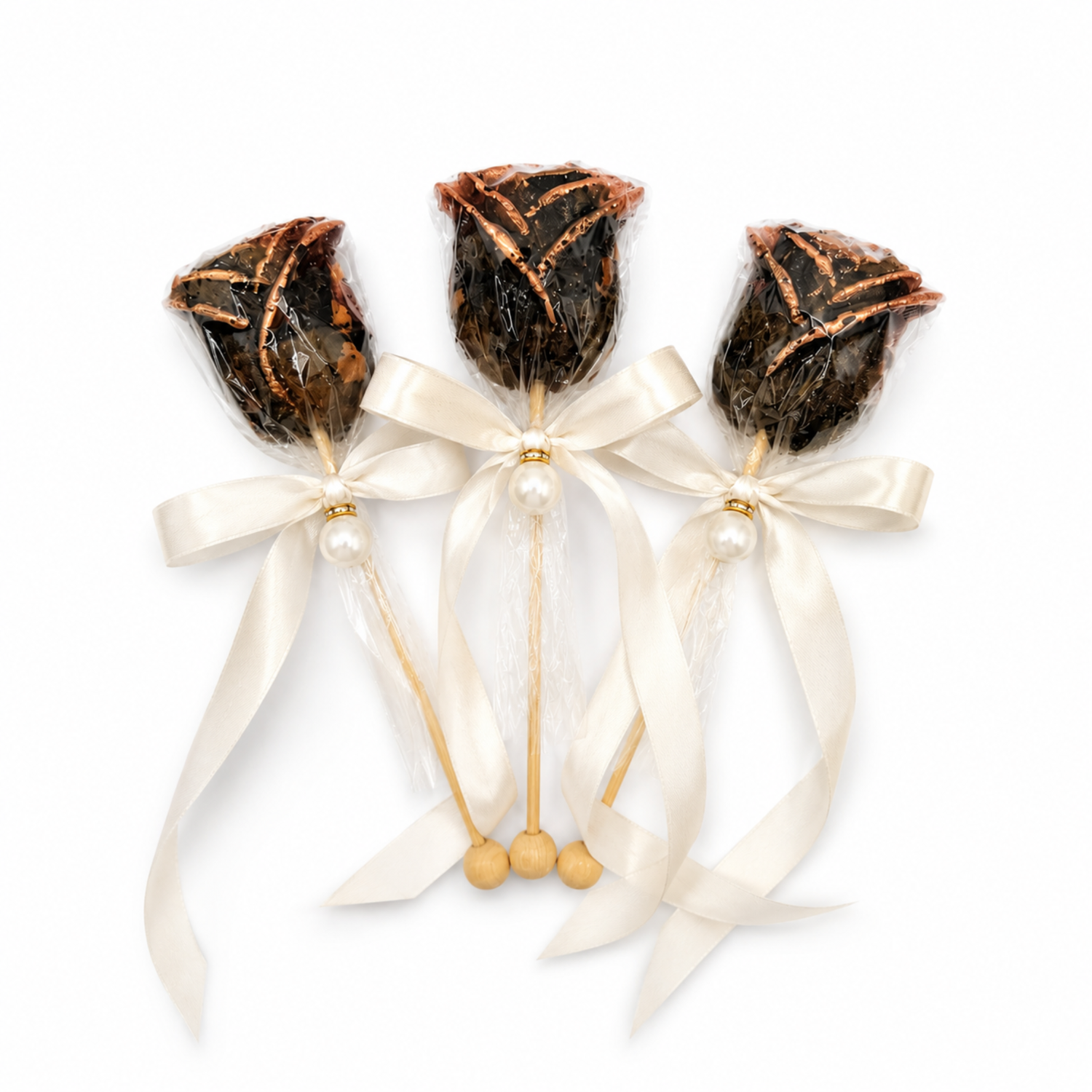 Brew Pop “Rose” with Ribbon and pearl (minimum order 10 pieces) - Sip&