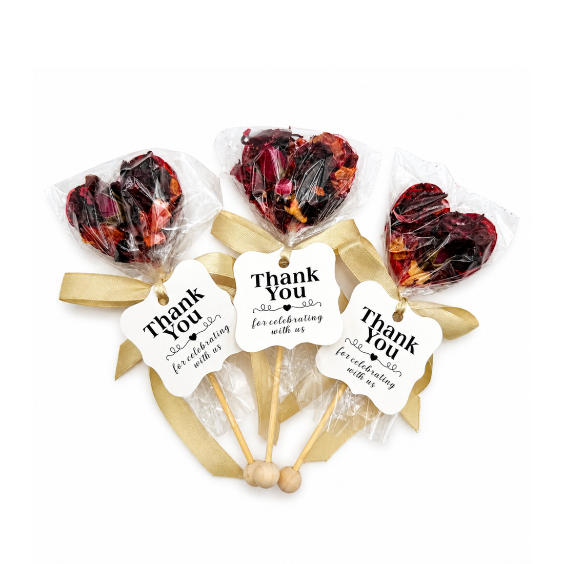 Brew Pops with a Thank you tag  and custom ribbon -10 colors available (minimum order 25 pieces) - Sip&