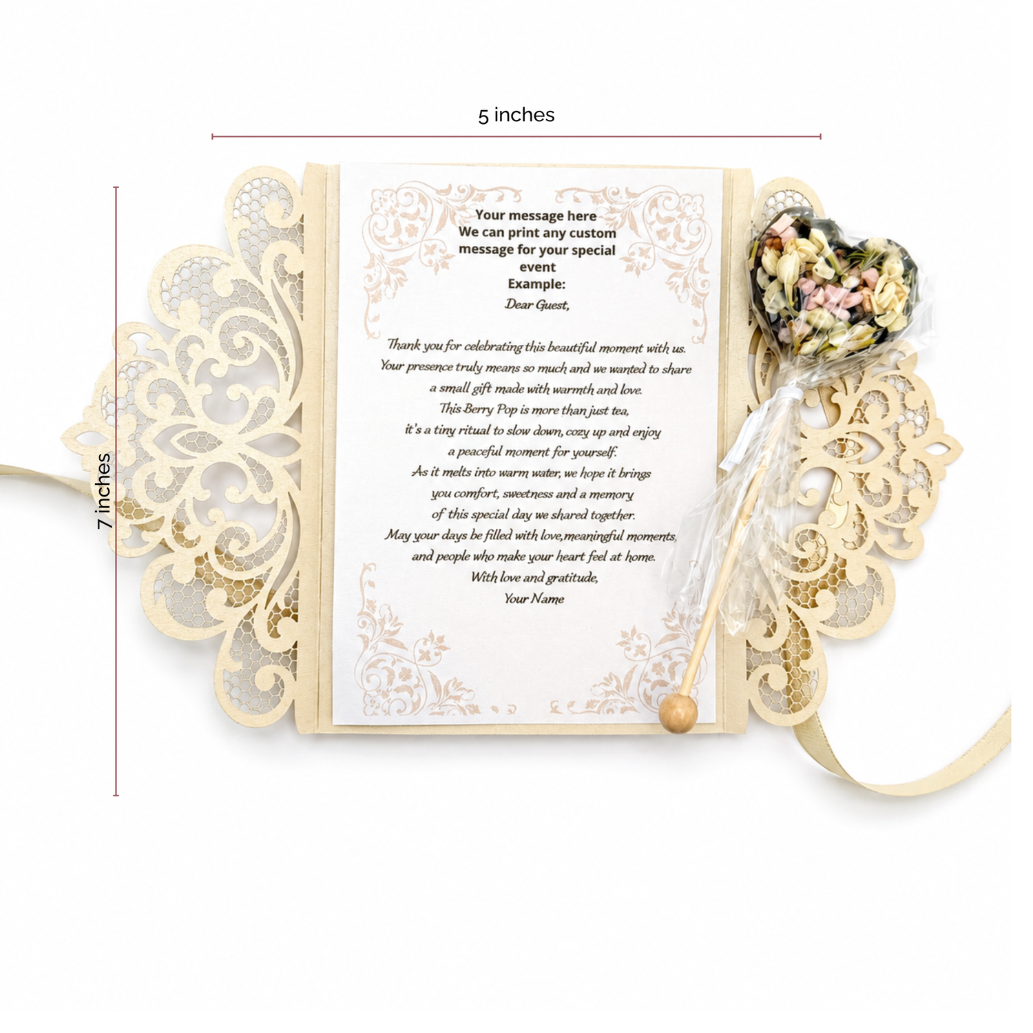 Brew Pop Ivory Lace Keepsake Favor Set (minimum order 10 pieces) - Sip&