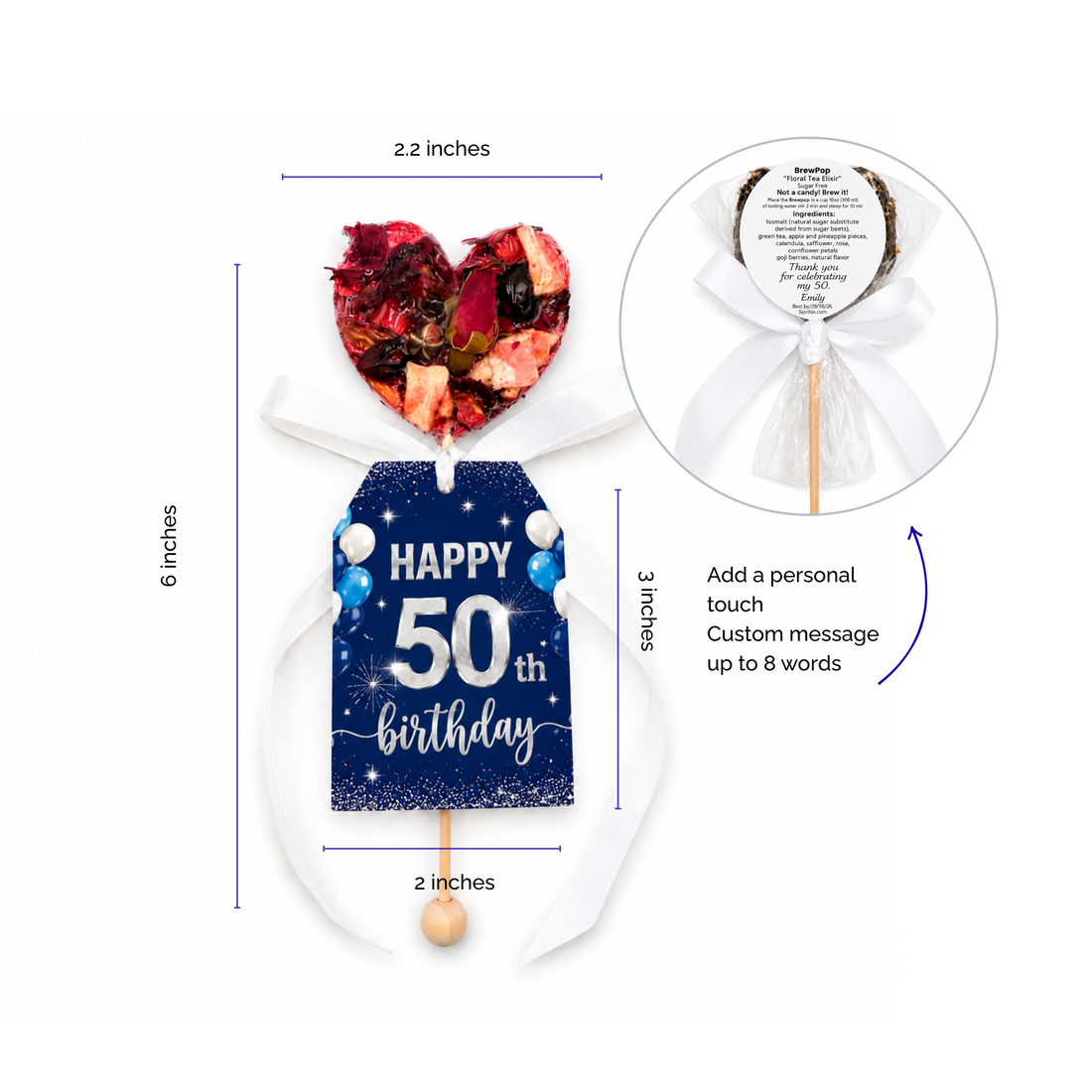 Brew Pops Milestone. Available for Ages 30 to 90 (minimum order 10 pieces)