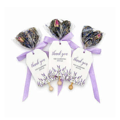 Lavender tea favors set of 10 with ribbon