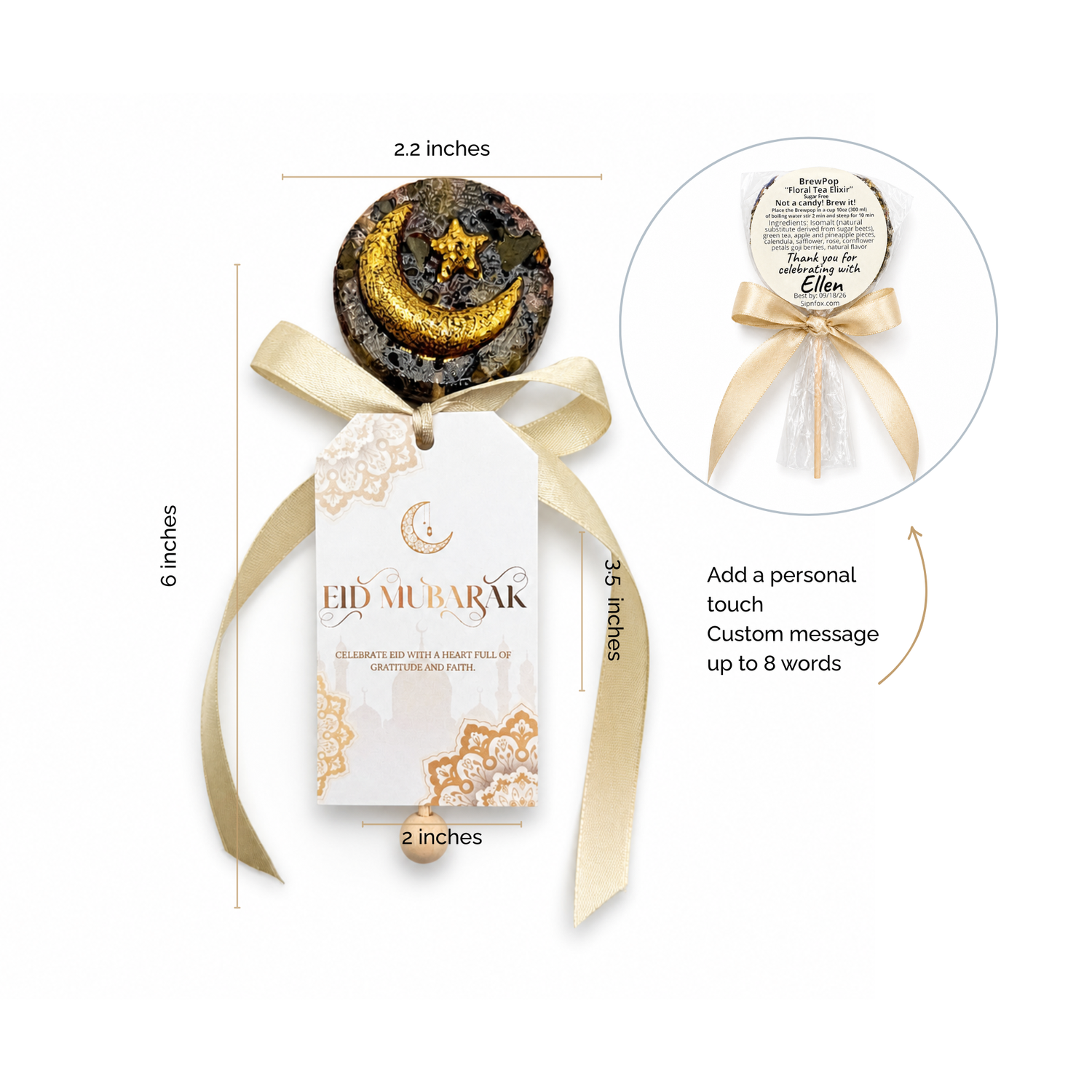 Brew Pop Eid Mubarak (minimum order 10 pieces) - Sip&
