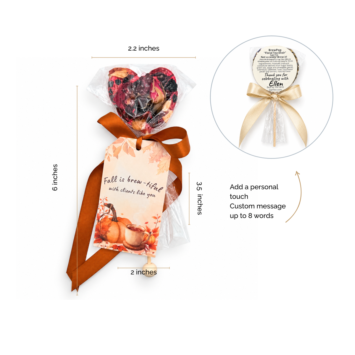 Brew Pop with “Client Appreciation” Tag (minimum order 10 pieces)