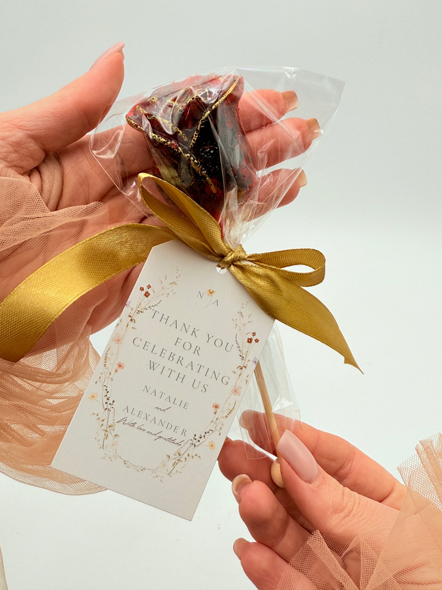 Brew Pop “Rose” with Custom Tag 🔴Minimum order: 25 Tea Roses -5% Off for 100+ Pops (applied automatically at checkout) - Sip&