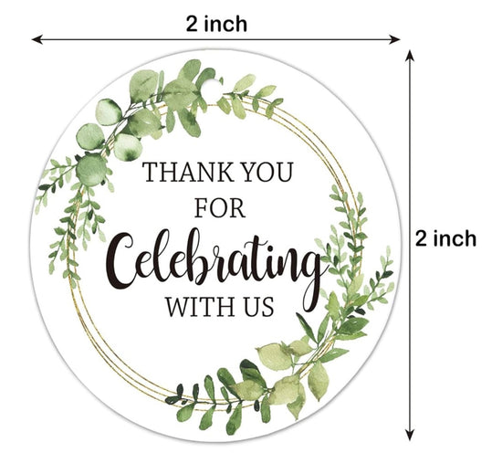 Tea Pops with a Thank you round tag 🔴Minimum order: 25 tea pops