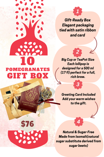 Rosh Hashanah Brew Pop Gift Set “Pomegranate” for a teapot
