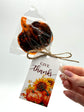Pumpkin-Shaped Brew Pop with “Thank You” Tag - BestSeller 🔴Minimum order: 10 Brew pops. 5% Off for 100+ Pops (applied automatically at checkout)