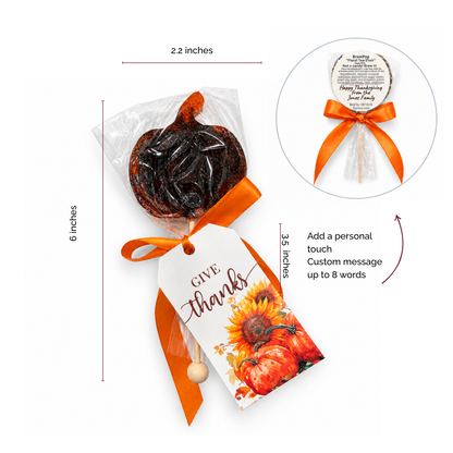 Pumpkin-Shaped Brew Pop with “Thank You” Tag (minimum order 10 pieces) - Sip&
