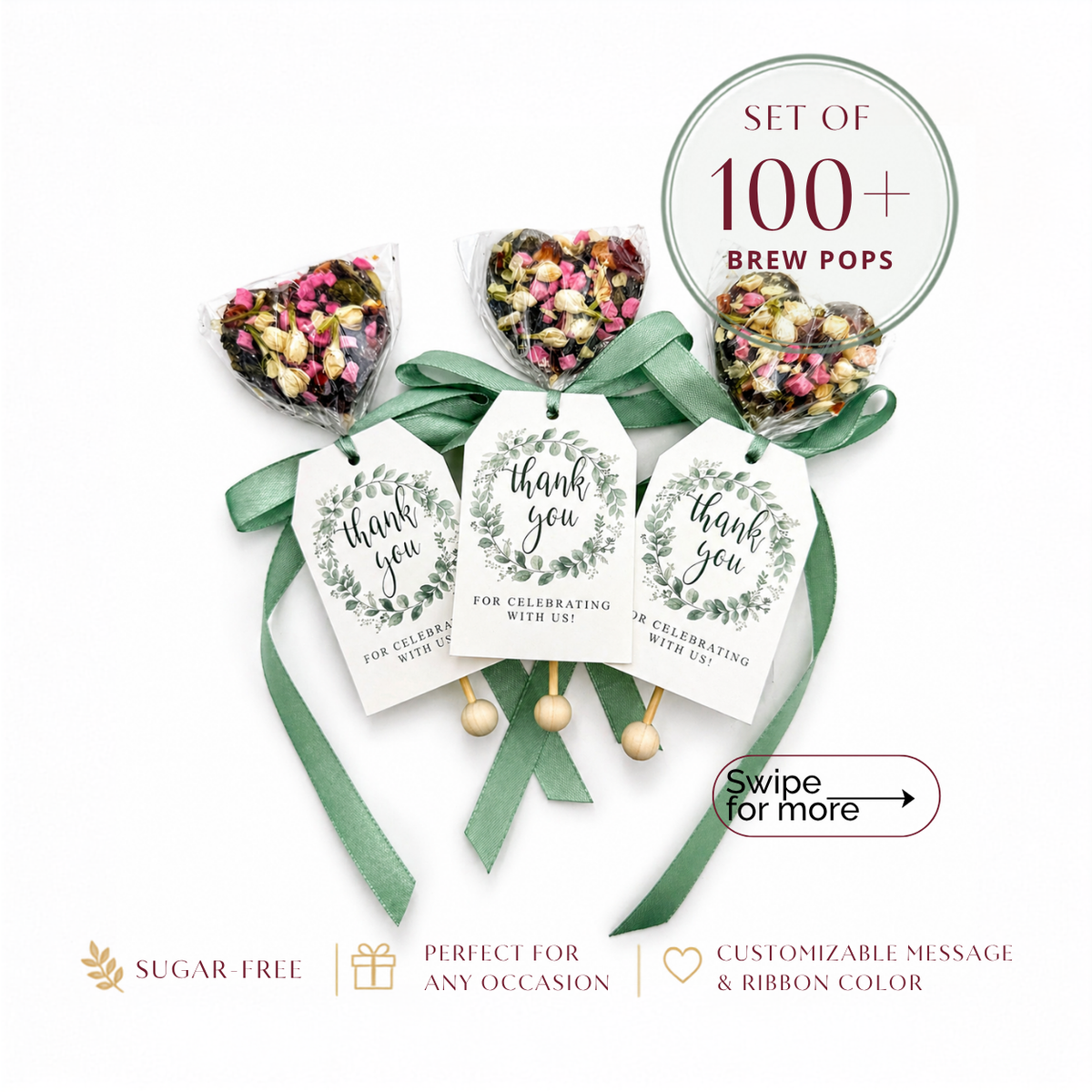 Brew Pop – Botanical Sage (Set of 100–500) - Sip&