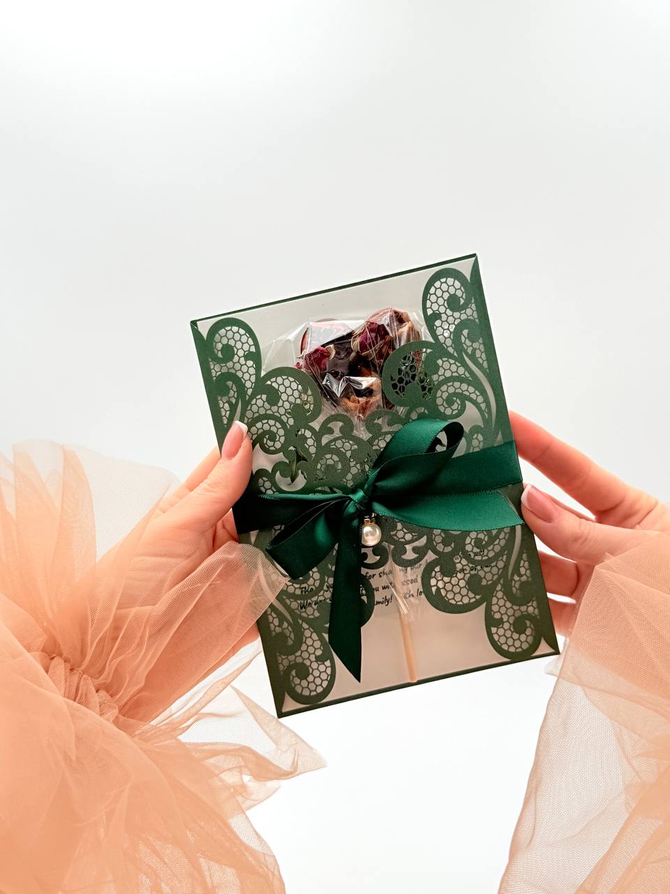 Brew Pop with an Emerald Green Lace Card (🔴Minimum order: 10 Brew cards) Bulk discounts available - Sip&