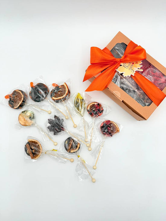 10 Fall Brew Pops Gift Box with a Thank You Tag