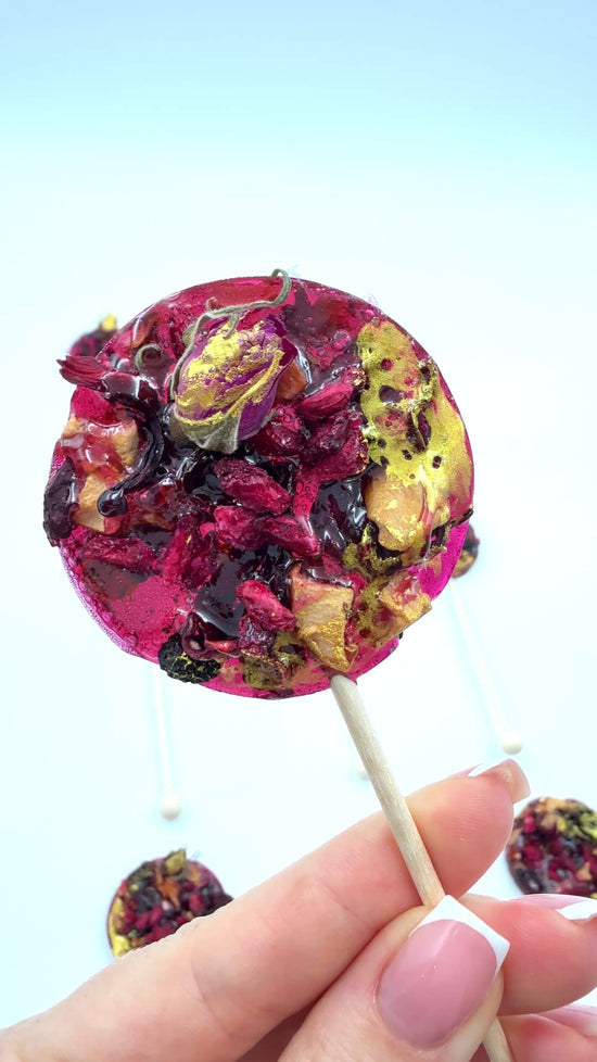 Brew Pops Round Shape Pomegranate– With Ribbon 🔴Minimum order: 25 Brew pops. Bulk discounts available